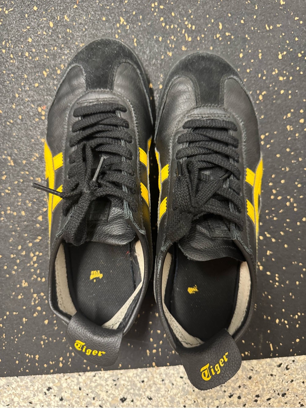 Onitsuka Tiger by Asics Black with Yellow Stripe Sneakers